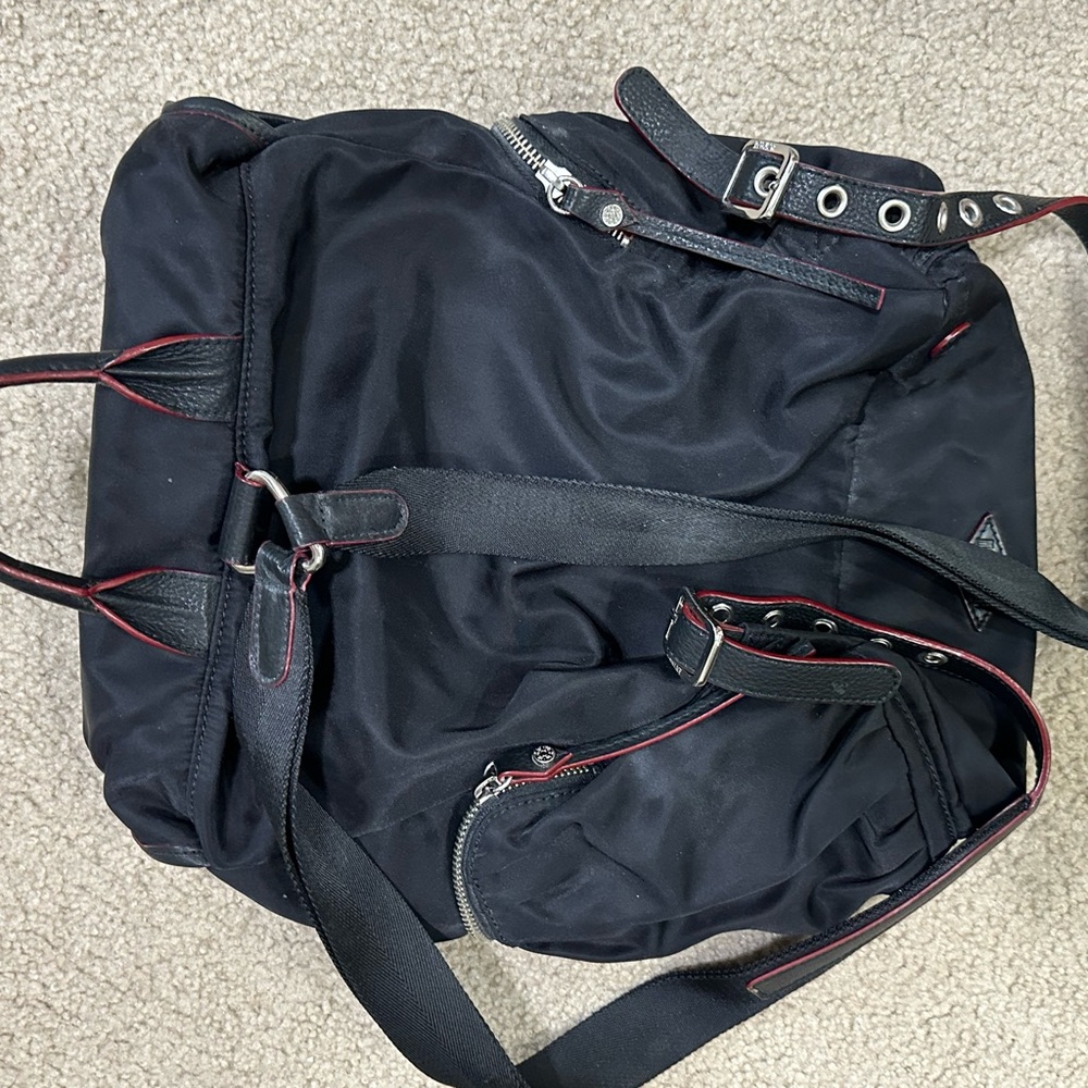 MZ Wallace Backpack black with red interior